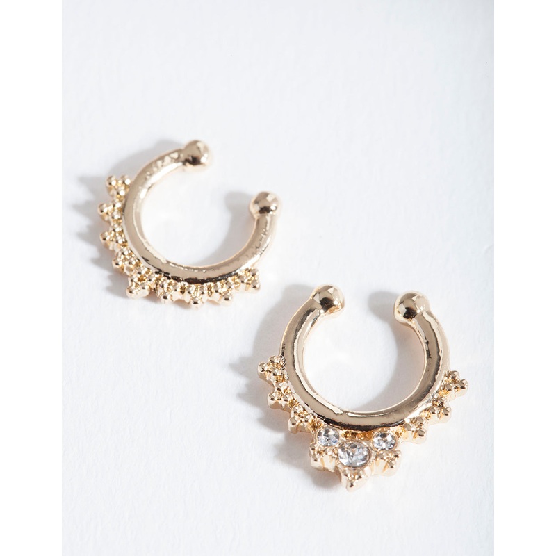 Gold Diamante Bohemian Septum Ring