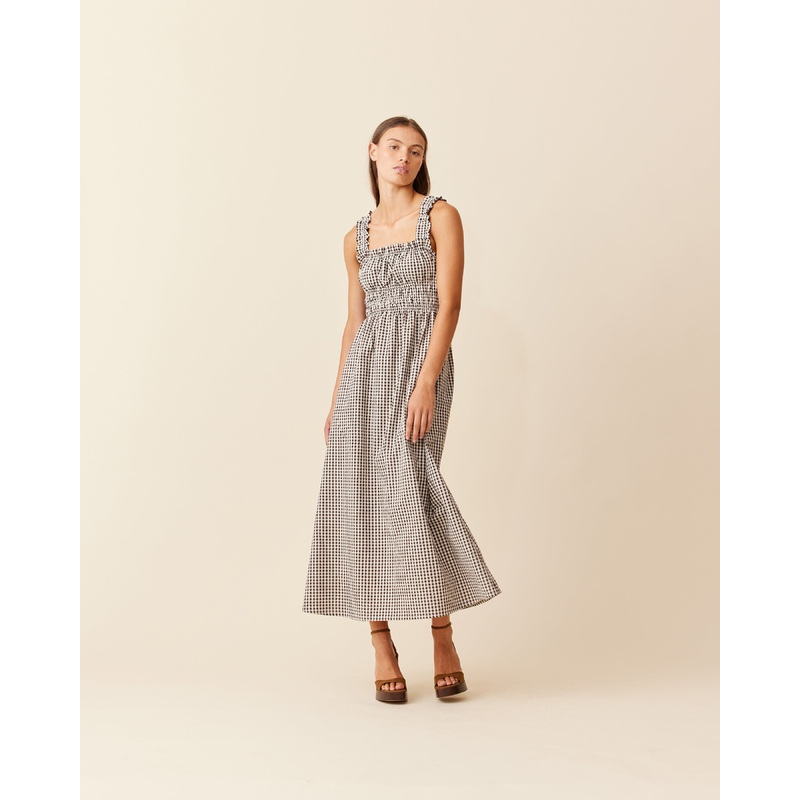 TRULLI DRESS JAVA BUTTER GINGHAM