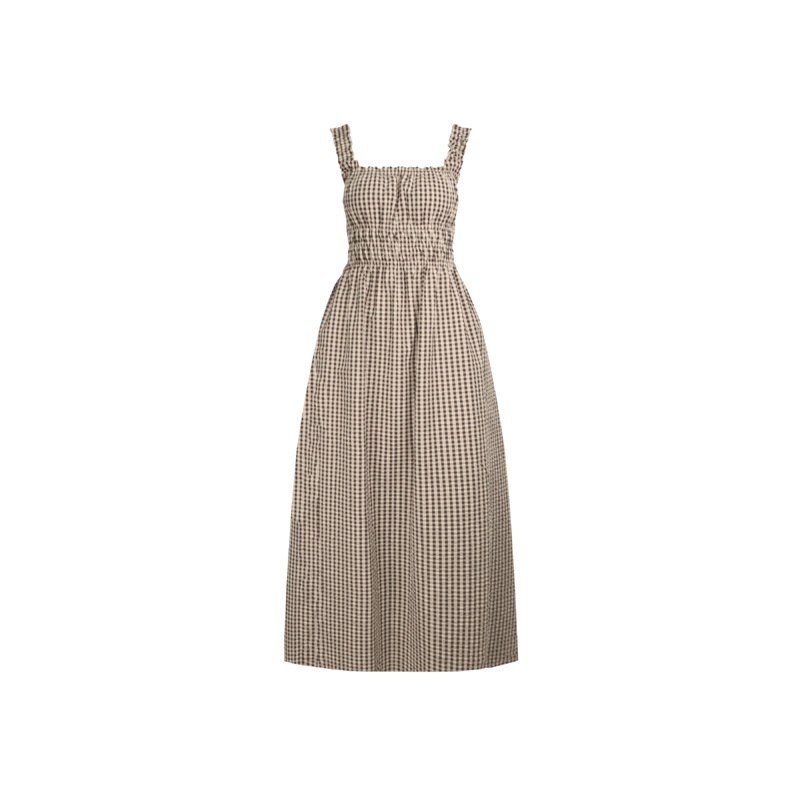 TRULLI DRESS JAVA BUTTER GINGHAM
