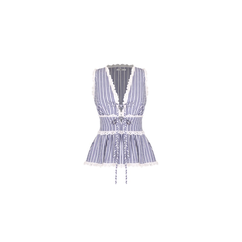 BENNY TIE TOP NAVY STRIPE|4|6|8|10|12|14|16|18|20