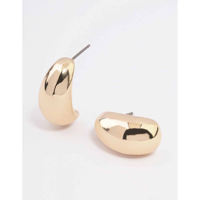 Gold Chunky Bubble Hoop Earrings