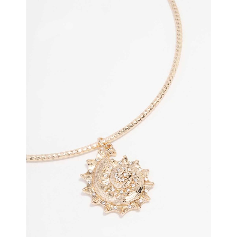 Gold Shell Embellished Choker
