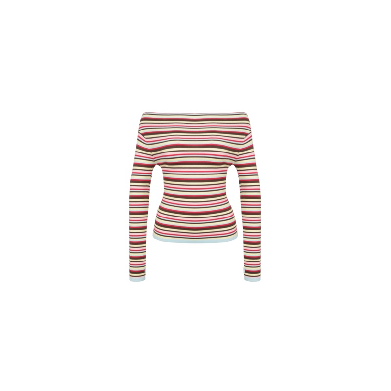 EMMA KNIT LONG SLEEVE  CANDY STRIPE