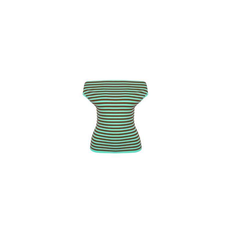 EMMA KNIT TOP MINT CHOC STRIPE