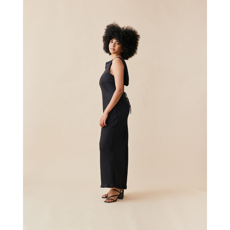 FIREBIRD COWL GOWN BLACK|4|6|8|10|12|14|16|18|20