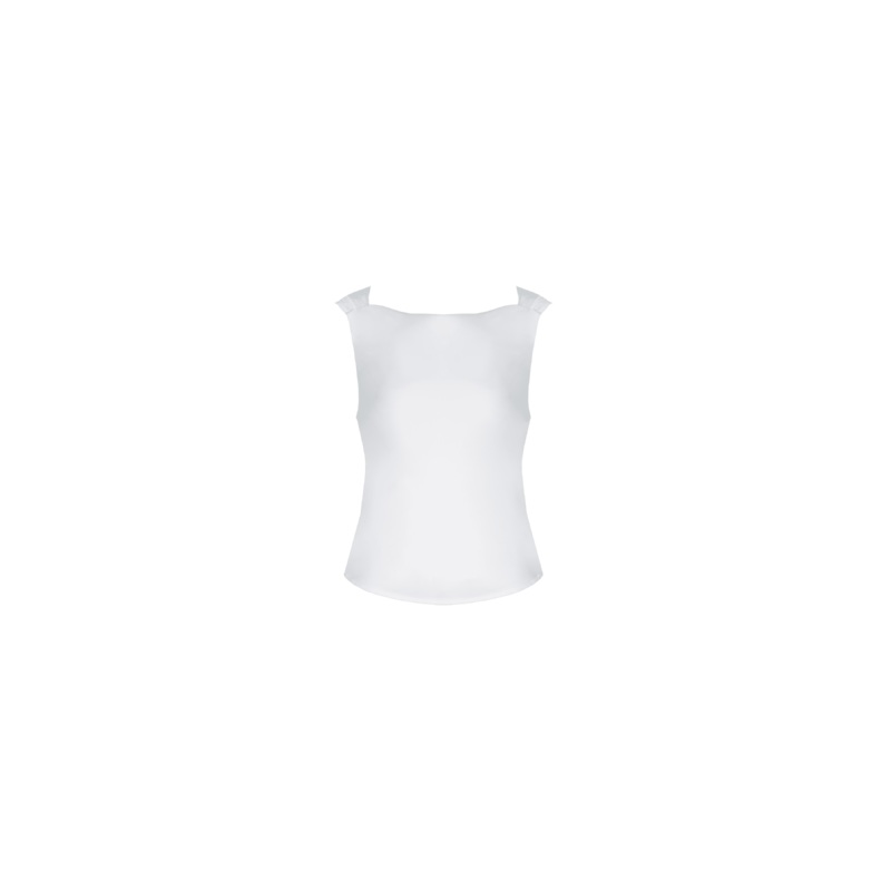 FIREBIRD COWL SLEEVELESS TOP WHITE