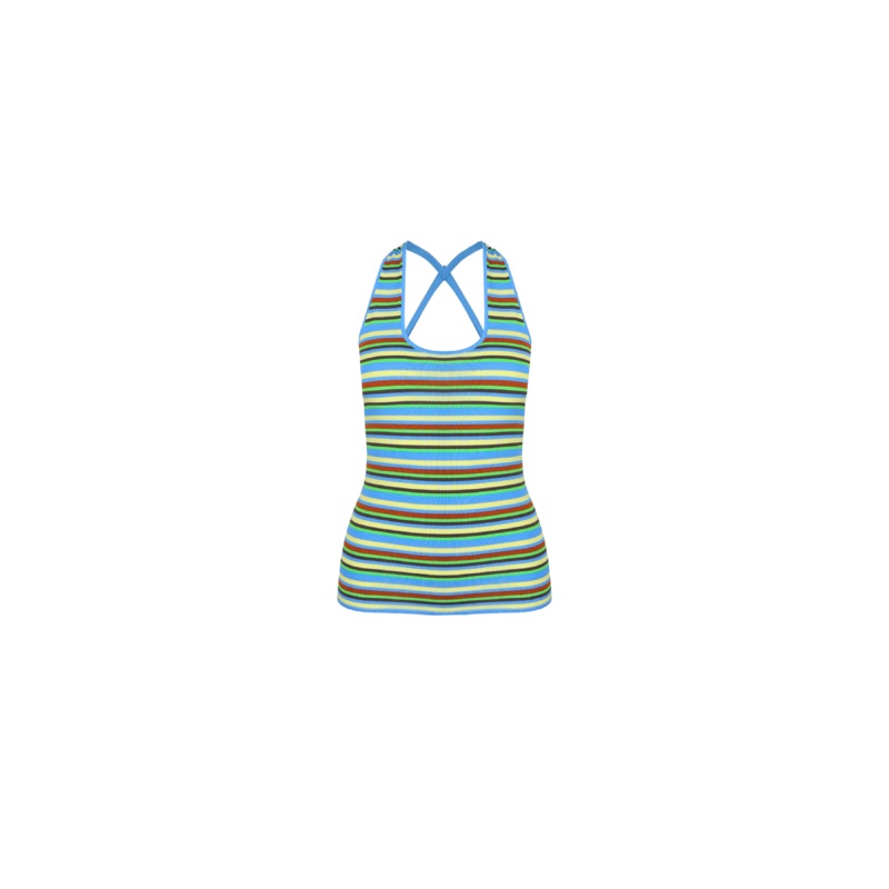 MARLA HALTER TOP HORIZON STRIPE