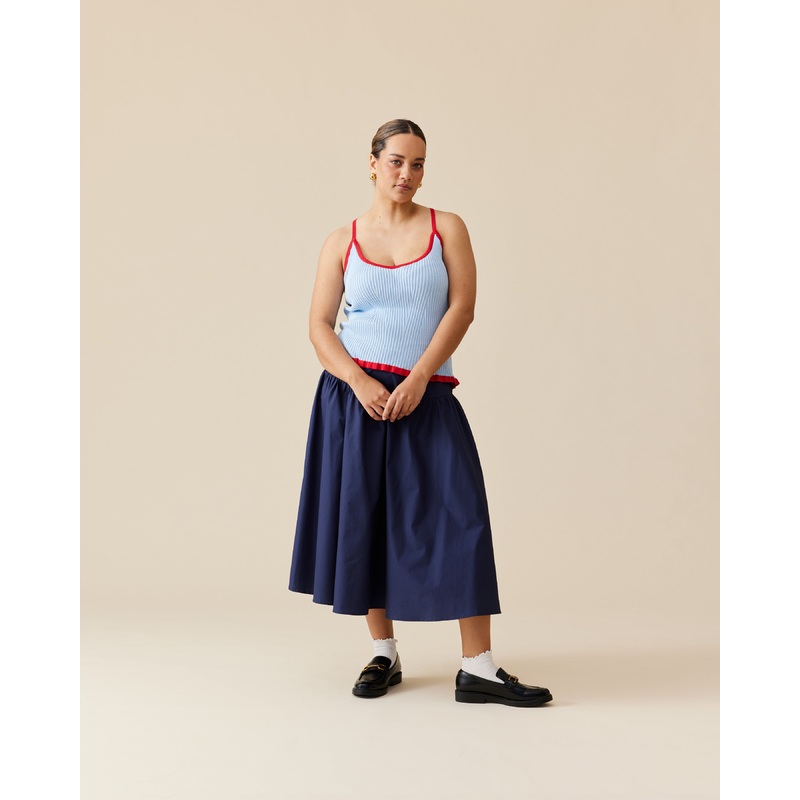 RINA TANK BLUE CHERRY|4|6|8|10|12|14|16|18|20