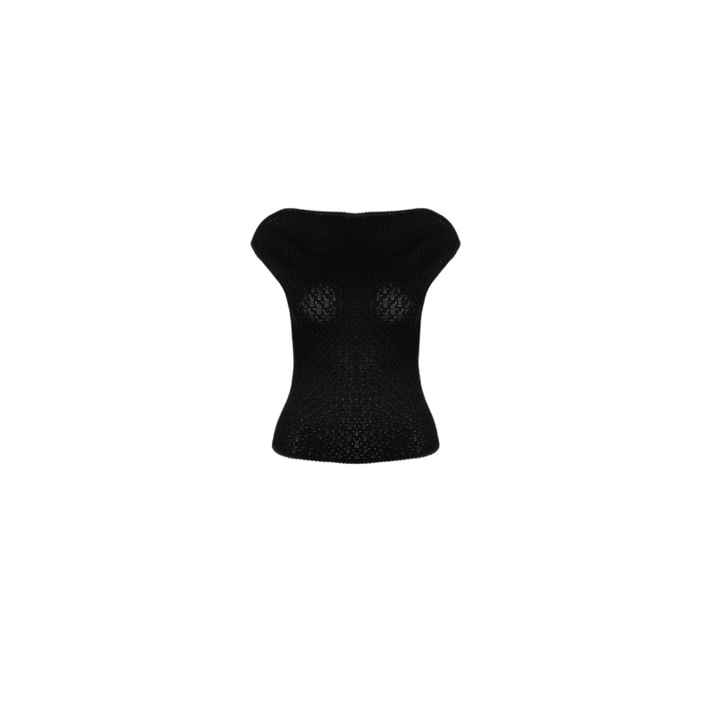 EMMA KNIT TOP BLACK LACE|4|6|8|10|12|14|16|18|20