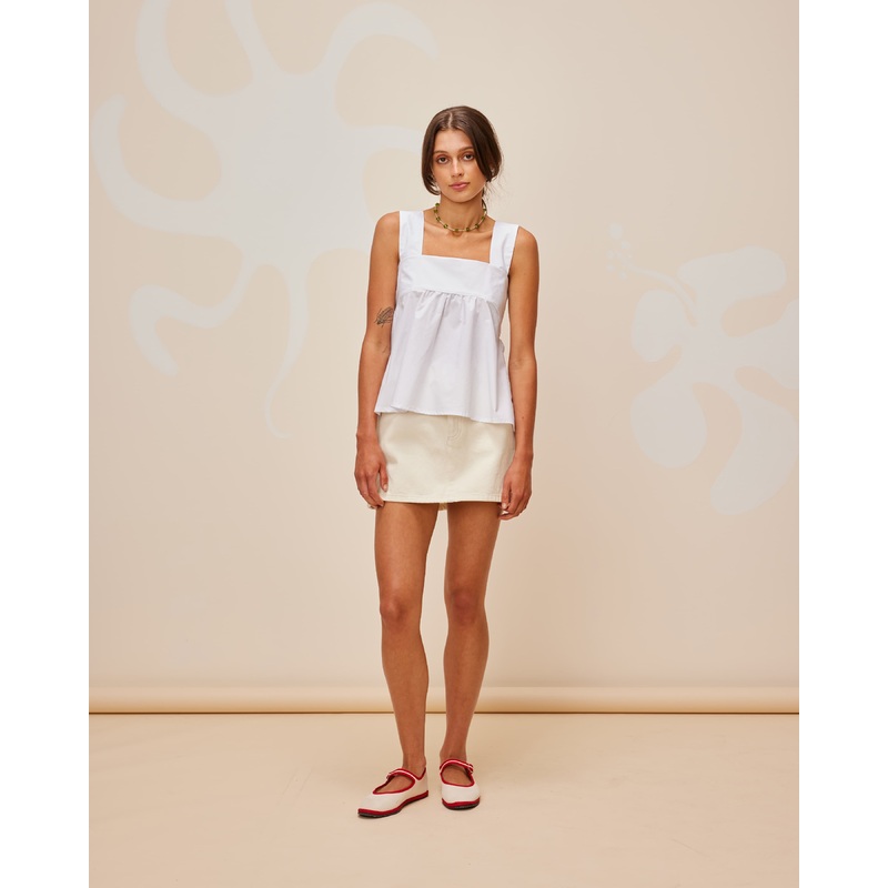 MARGIE TIE-BACK TOP WHITE|4|6|8|10|12|14|16|18|20