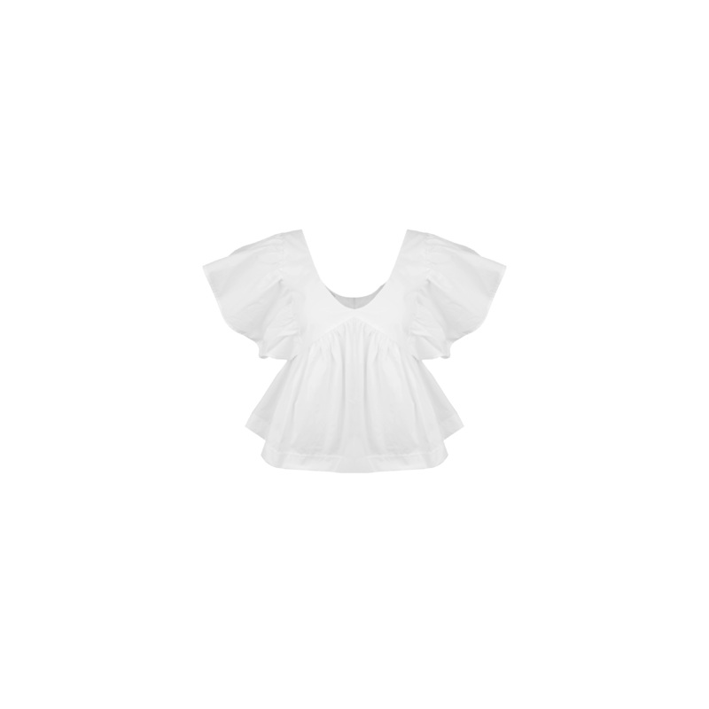 NONI RUFFLE TOP WHITE|4|6|8|10|12|14|16|18|20
