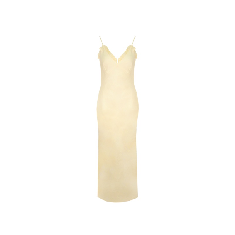 DELILAH LINEN SLIP BUTTER|4|6|8|10|12|14|16|18|20|22|24