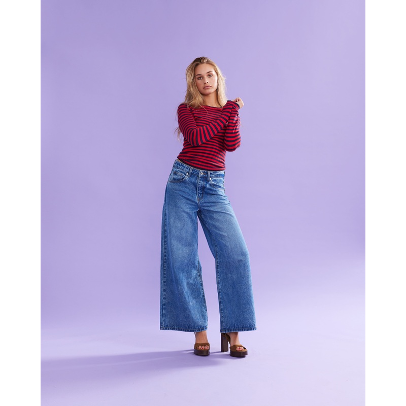 ESME LONG SLEEVE NAVY STRAWBERRY