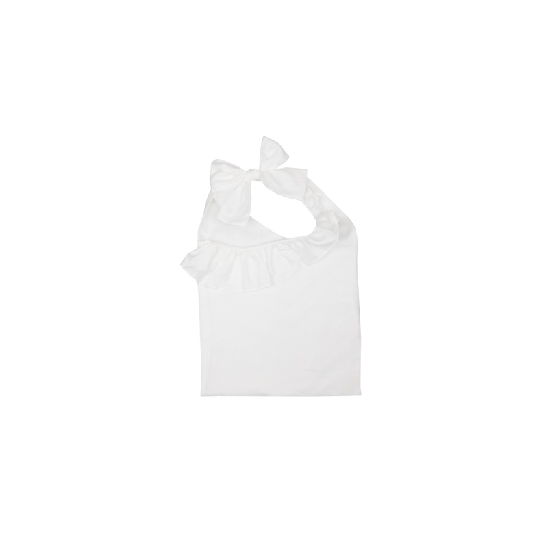 RUBY X EMMA JING MAXI RUFFLE BAG WHITE