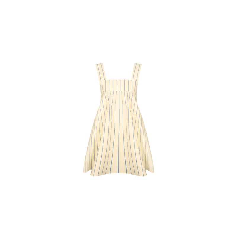 MARGIE TIE MINI DRESS BUTTER NAVY STRIPE