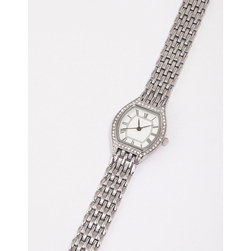 Silver Vintage Diamante Watch