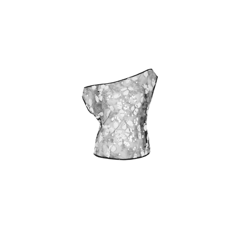 VEGAS SEQUIN TOP BLACK WHITE|4|6|8|10|12|14|16|18|20