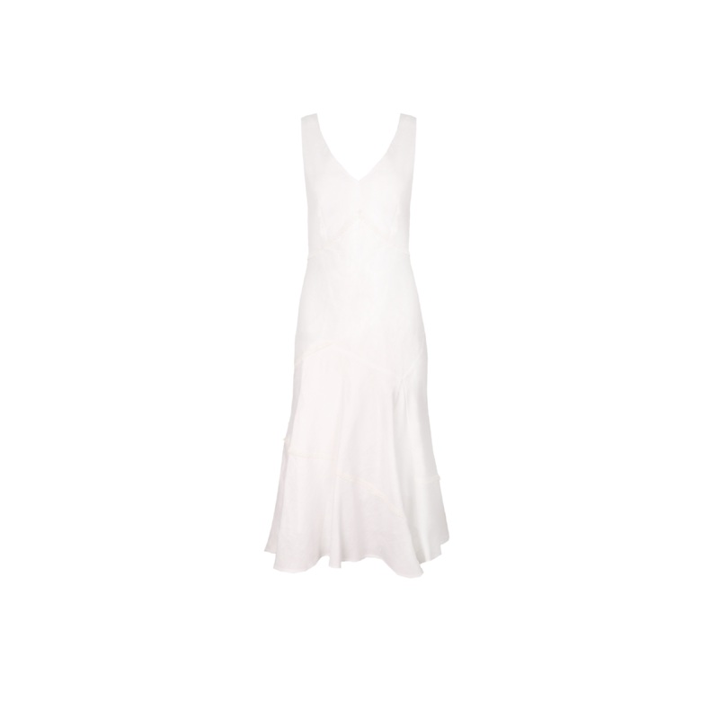 COLETTE PATCHWORK DRESS WHITE|4|6|8|10|12|14|16|18|20