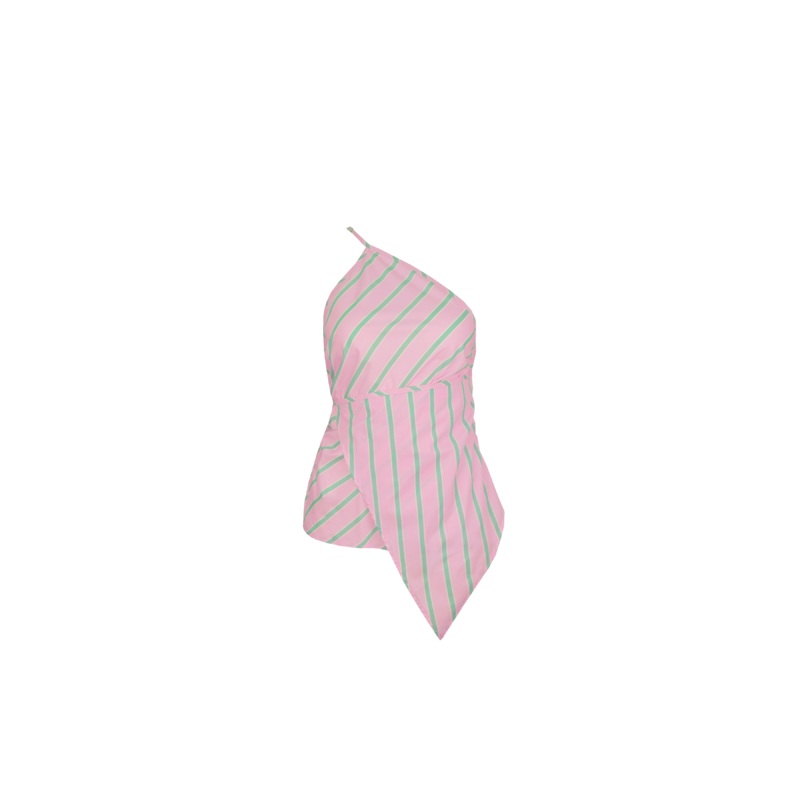 LEONIE WRAP TOP PINK APPLE STRIPE