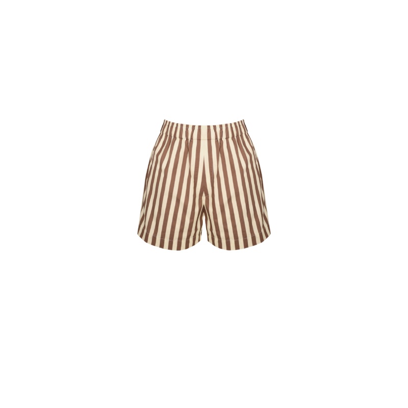 IDA SHORT BROWN BUTTER STRIPE|4|6|8|10|12|14|16|18|20