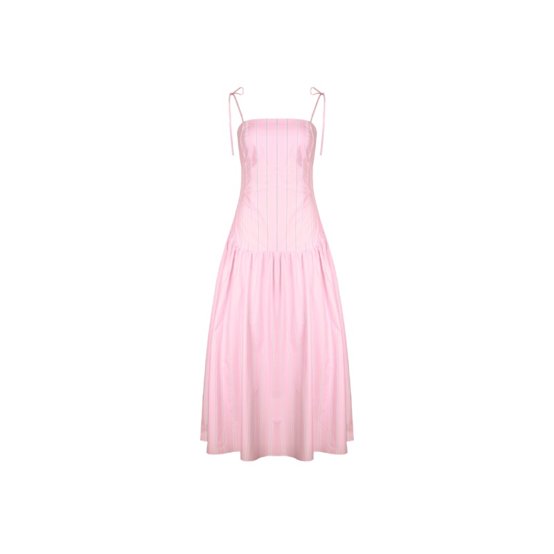 TRULLI MAXI DRESS LILAC CANDY STRIPE