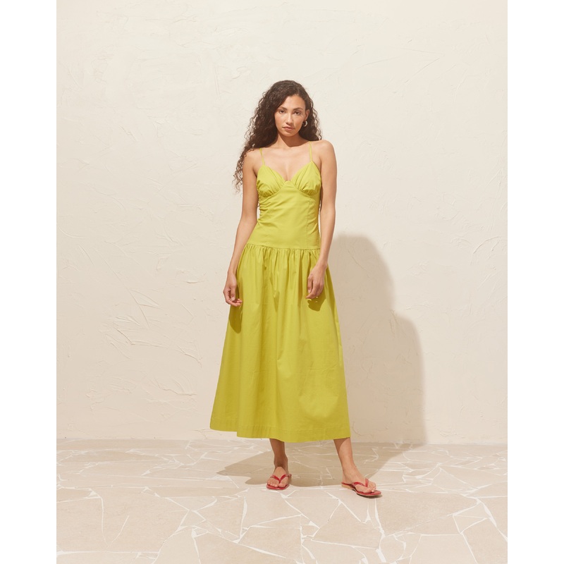 MONACO DRESS CHARTREUSE|4|6|8|10|12|14|16|18|20