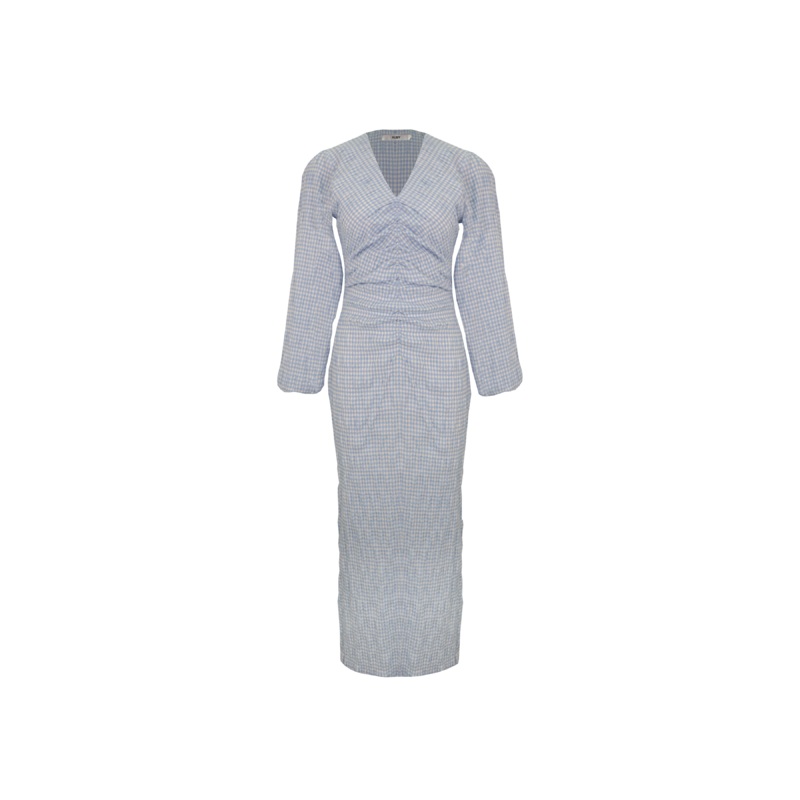 CANARY MIDI DRESS BLUE GINGHAM