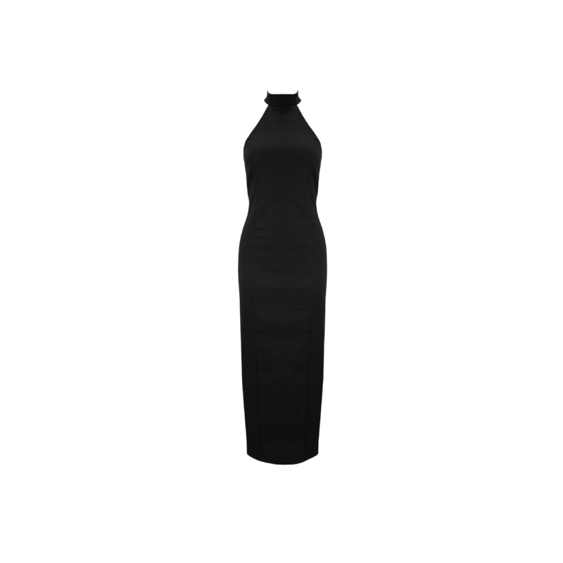 NAOMI HALTER DRESS BLACK|4|6|8|10|12|14|16|18|20