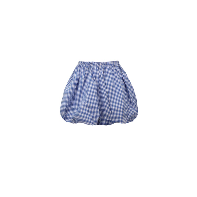 RAQUEL BUBBLE SKIRT COBALT GINGHAM