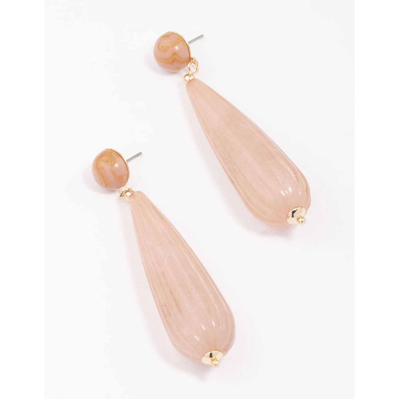 Blush Chunky Teardrop Earrings
