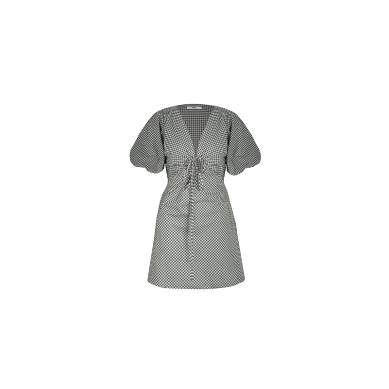 DONOVAN MINIDRESS KHAKI GINGHAM