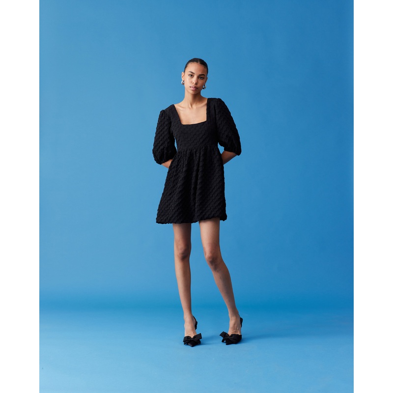 TULIP MINI DRESS BLACK|4|6|8|10|12|14|16|18|20