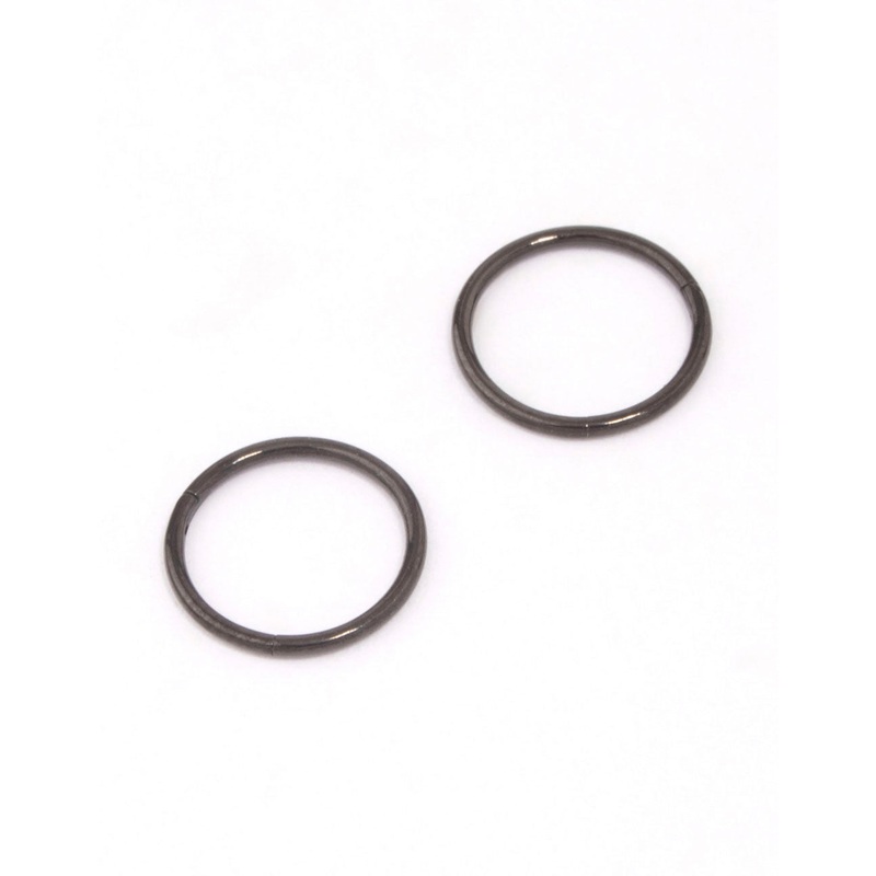 Black Coated Titanium Fine Sleeper Earrings