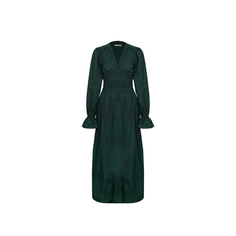 HANNA MAXI DRESS PINE|4|6|8|10|12|14|16|18|20