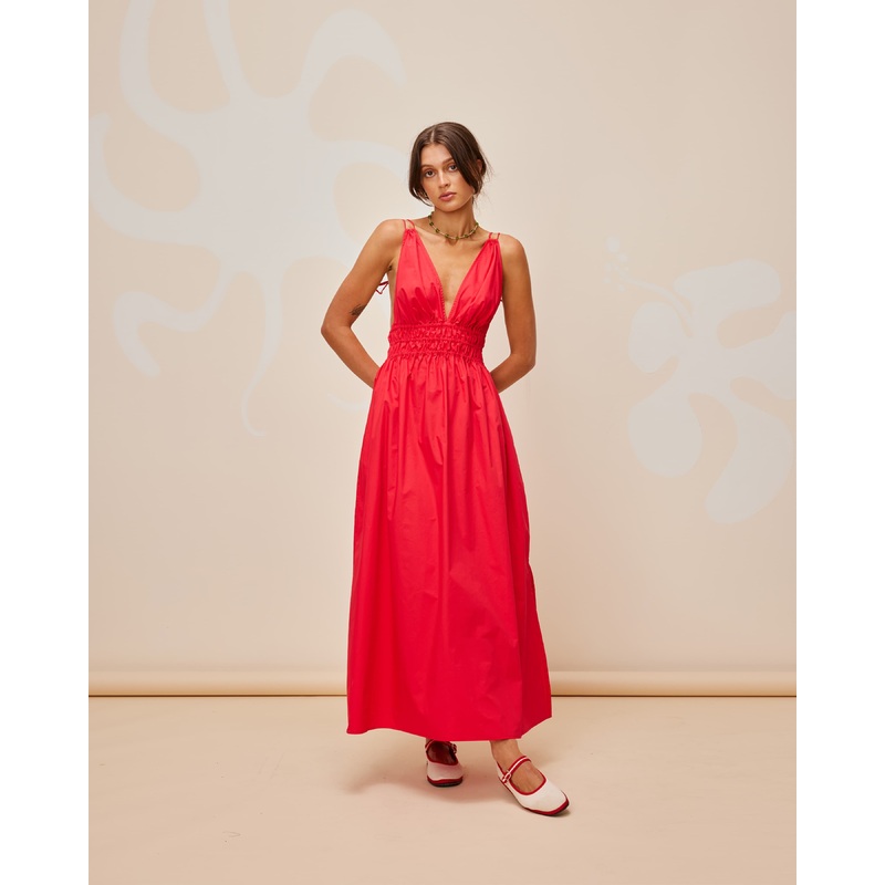 HERO MAXI DRESS CHERRY|4|6|8|10|12|14|16|18|20