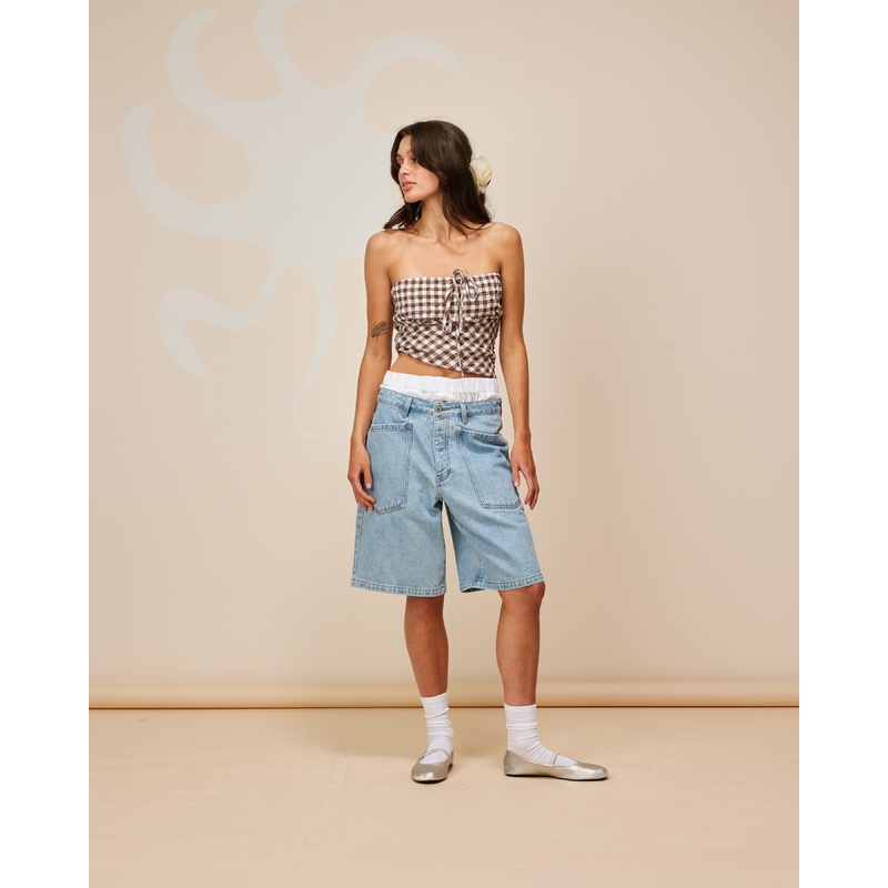 PRISM BODICE BROWN GINGHAM|4|6|8|10|12|14|16|18|20