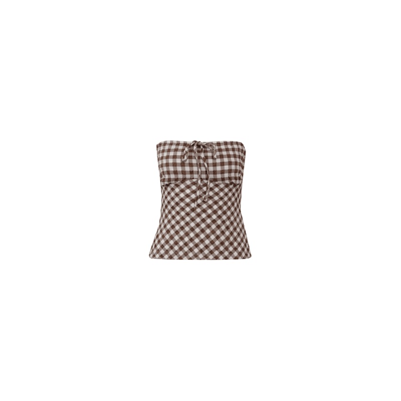 PRISM BODICE BROWN GINGHAM|4|6|8|10|12|14|16|18|20