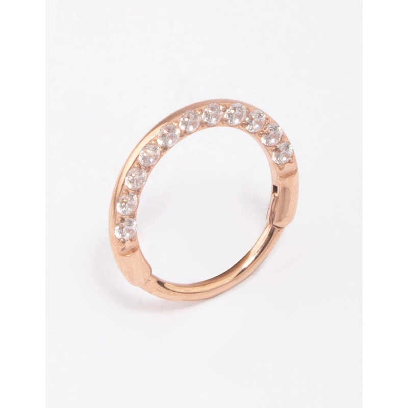Rose Gold Plated Surgical Steel Clicker Ring