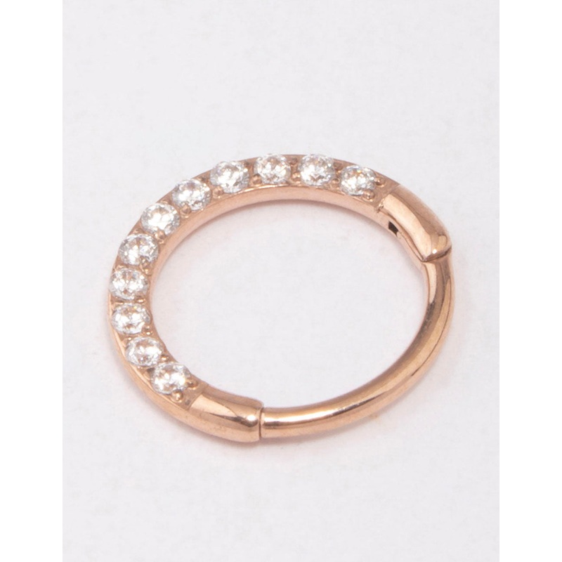 Rose Gold Plated Surgical Steel Clicker Ring