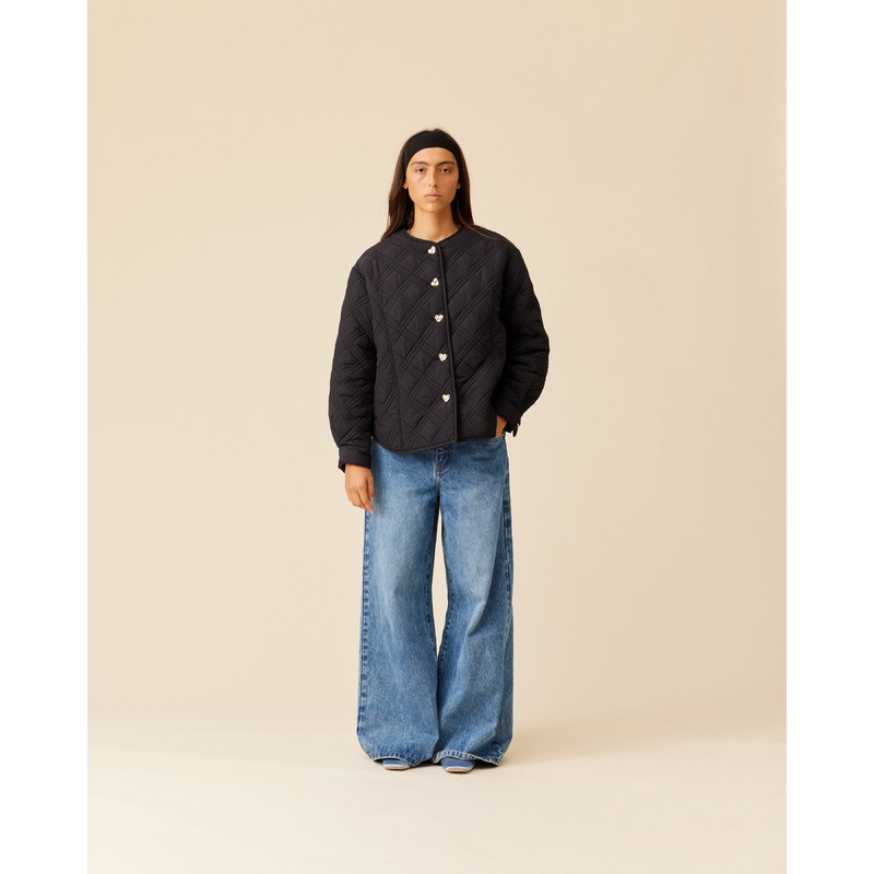 DOMINO QUILT JACKET BLACK|4|6|8|10|12|14|16|18|20