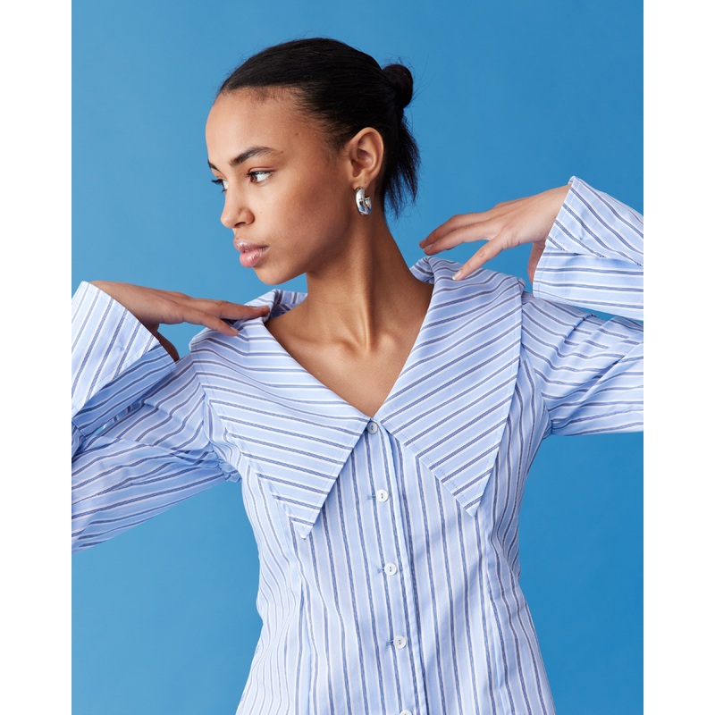 EDDIE SHIRT  BLUE SKY STRIPE|4|6|8|10|12|14|16|18|20