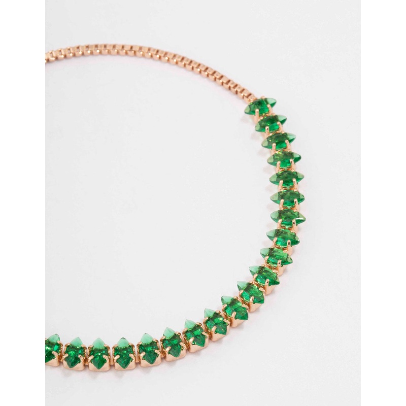 Gold Cubic Zirconia Mixed Marquise Toggle Bracelet