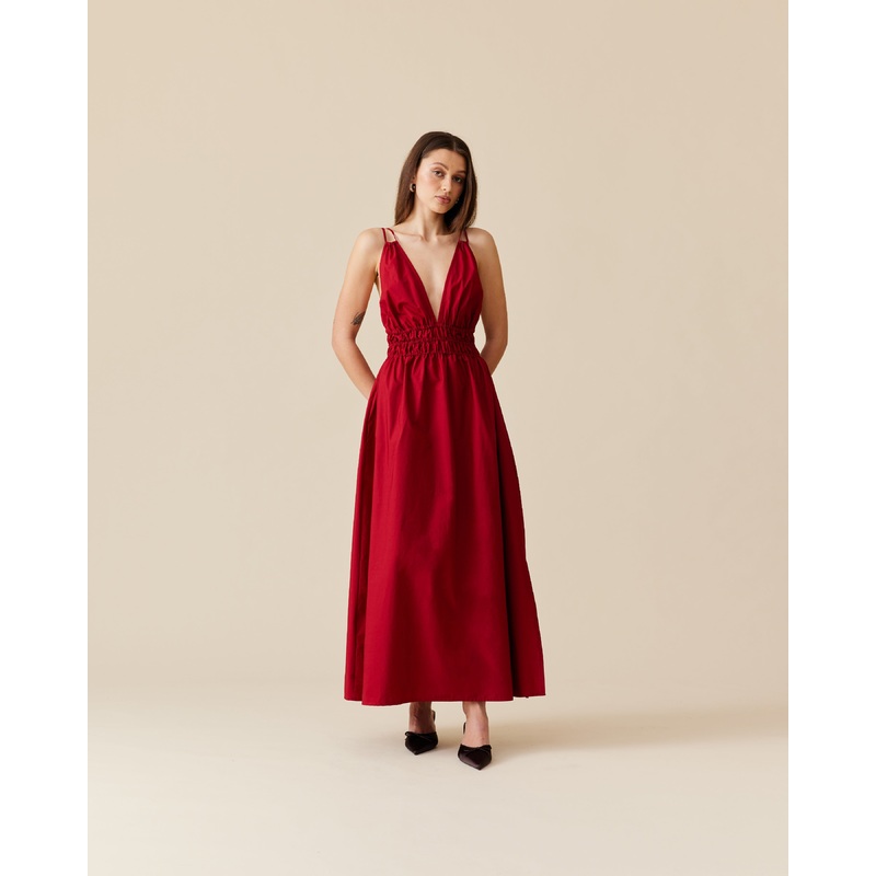 HERO MAXI DRESS GARNET|4|6|8|10|12|14|16|18|20