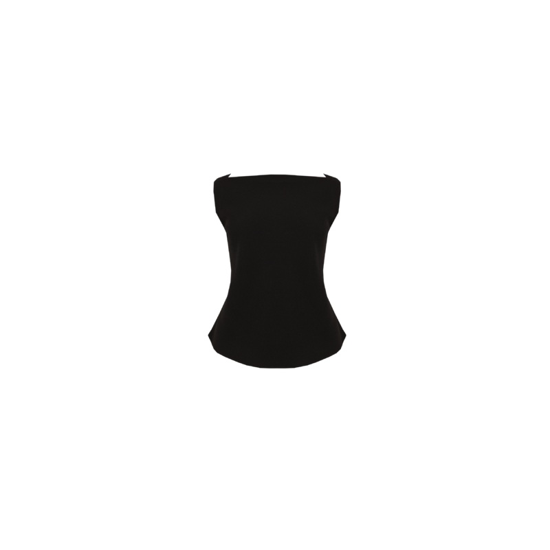 FIREBIRD COWL SLEEVELESS TOP BLACK