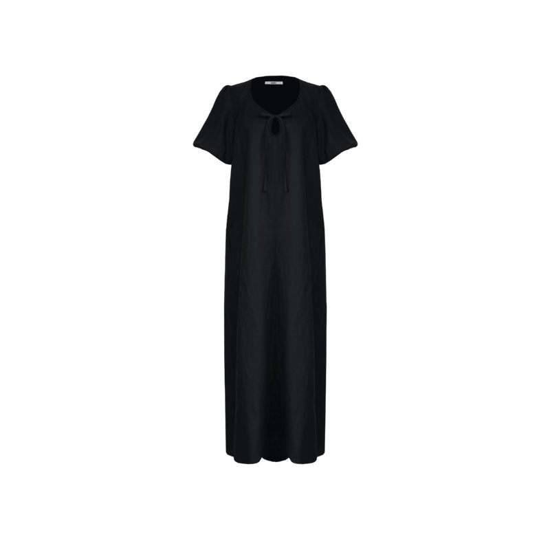 ANGEL LINEN MAXI DRESS BLACK|XS|S|M|L|XL