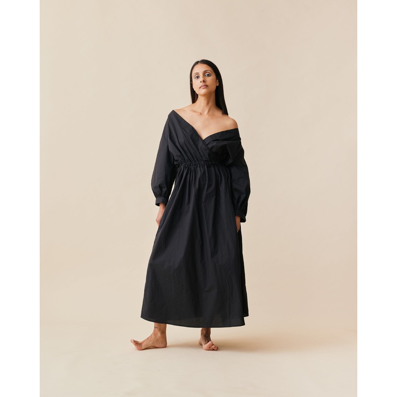 DELILAH WRAP DRESS BLACK|6|8|10|12|14|16|18|20|22|24