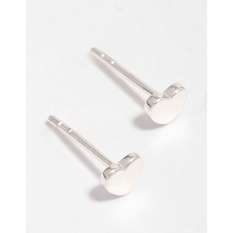 Sterling Silver Heart Stud Earrings