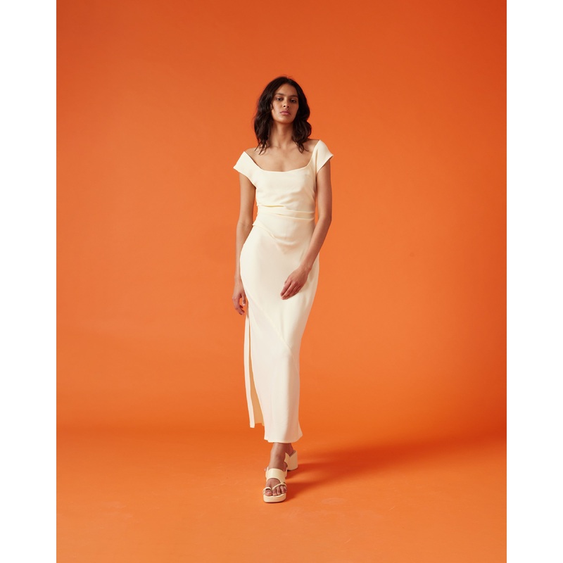 CAMERON DRESS BUTTER|4|6|8|10|12|14|16|18|20