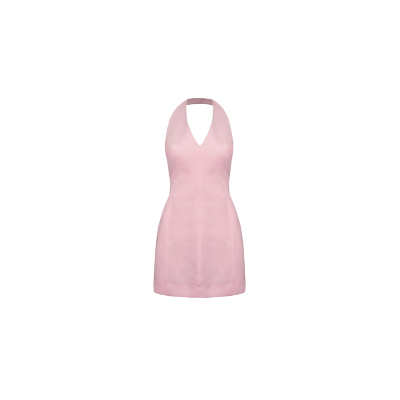 CHER HALTER MINI DRESS SOFT PINK