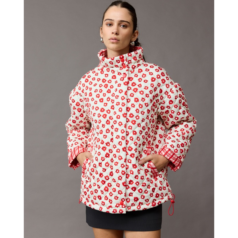 HARRIET JACKET RED DAISY|4|6|8|10|12|14|16|18|20